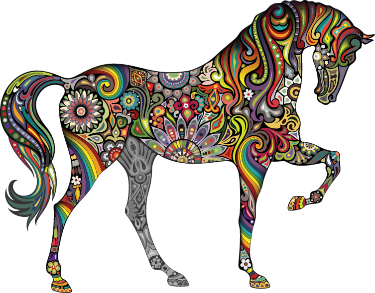 rainbow horse clip art - photo #23