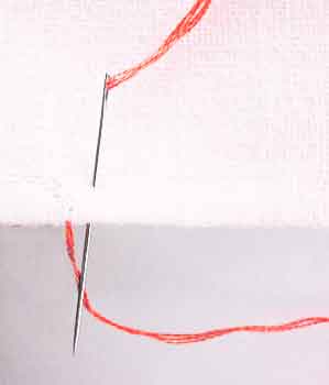 blanket stitch over edge of fabric