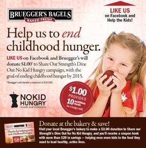 Bruegger's Bagels #NoKidHungry LayoutBruegger's Bagels #NoKidHungry