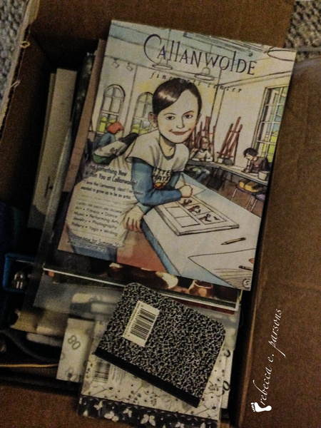 Box of notebooks Summer Simplifying Challenge