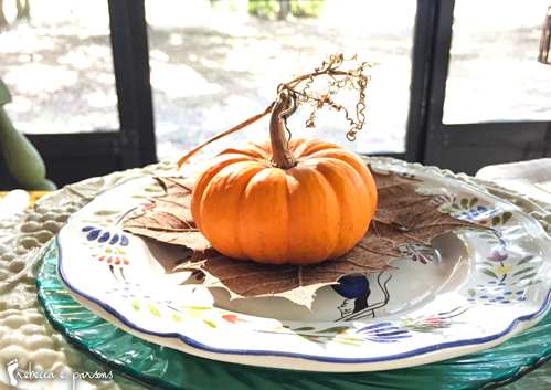 Thanksgiving Table Setting The Grateful Table tiny pumpkin