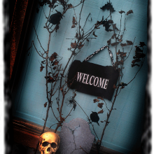 The Haunted welcome sign Halloween decor