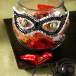 DIY masked Halloween treat bowl