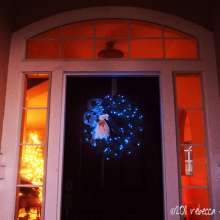 DIY Chritmas Decor Vignette #1 ~ Elegantly Sumptuous Luxe 4 Less door wreath