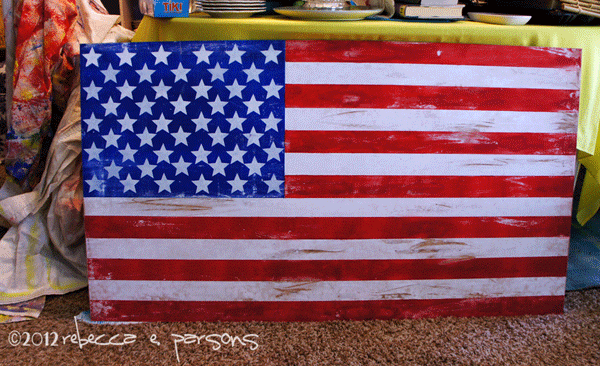 American Flag Memorial Acrylic Painting