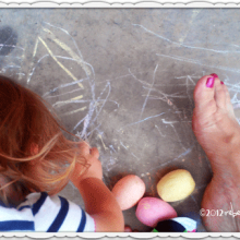 drawing with chalk