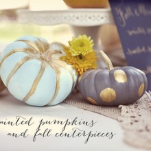 painted pumpkins from Green Wedding Shoes