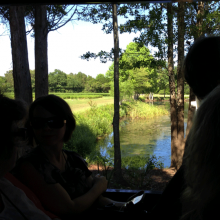 Trolly at Charleston Tea Plantation #AmericasTea