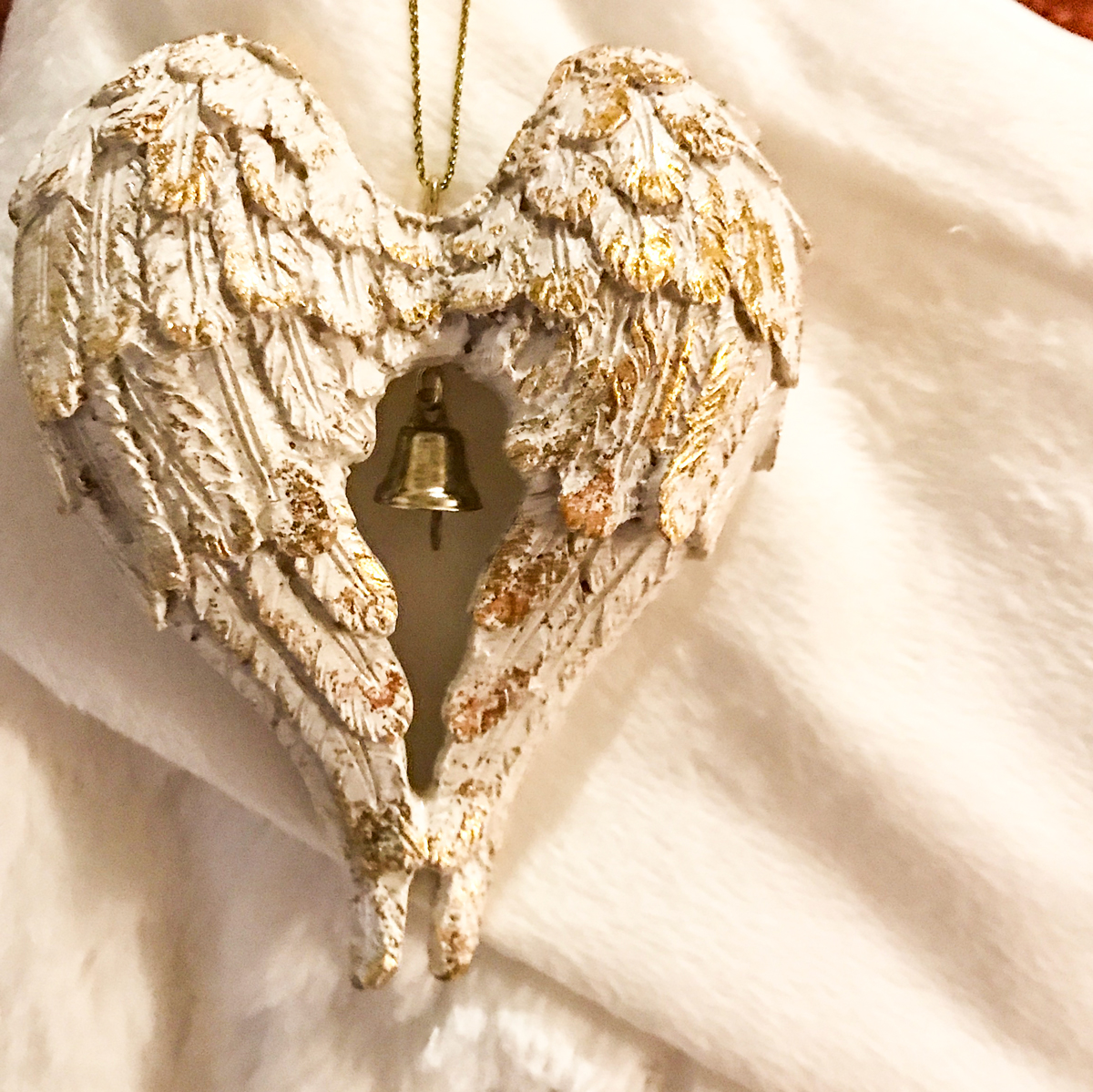 Rustic Beach Christmas Mantle angel wings on stockings