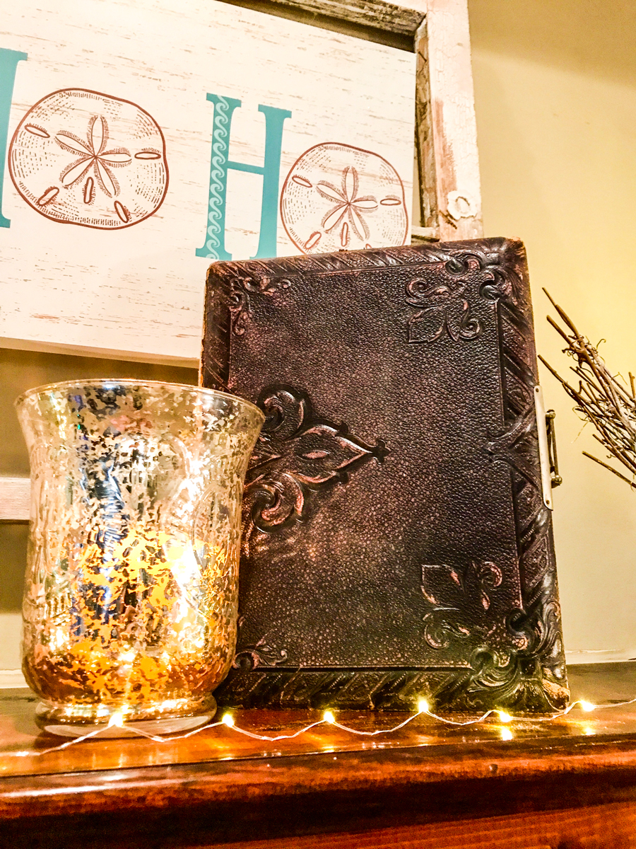 Rustic Beach Christmas Mantle Naught and Nice Book
