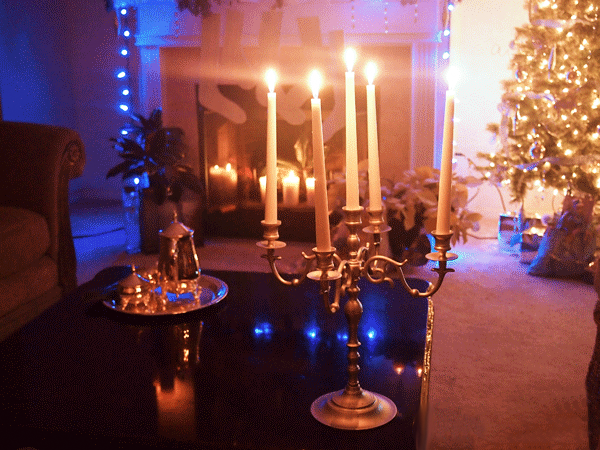 DIY Nickel Plated Candelabra Makeover on table top